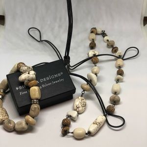 SILPADA STERLING SILVER AND AFRICAN OPAL BRACELET